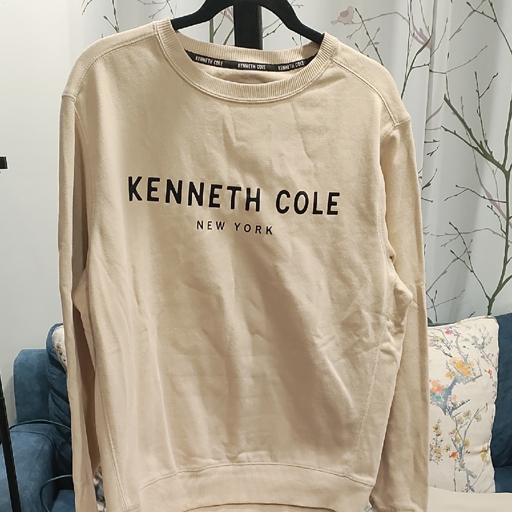 Kenneth Cole Men's Beige Crewneck Sweater